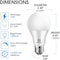 Energetic Lighting 75-Watt Equivalent A19 LED Light Bulb Non-Dimmable 1200lm E26 Medium Base 5000K, 12PK YGA03C59-10W-850-12P - alternate 4